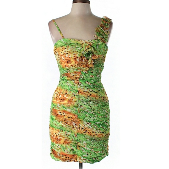 Tropical Body Hugging Dress - Picture 1 of 4